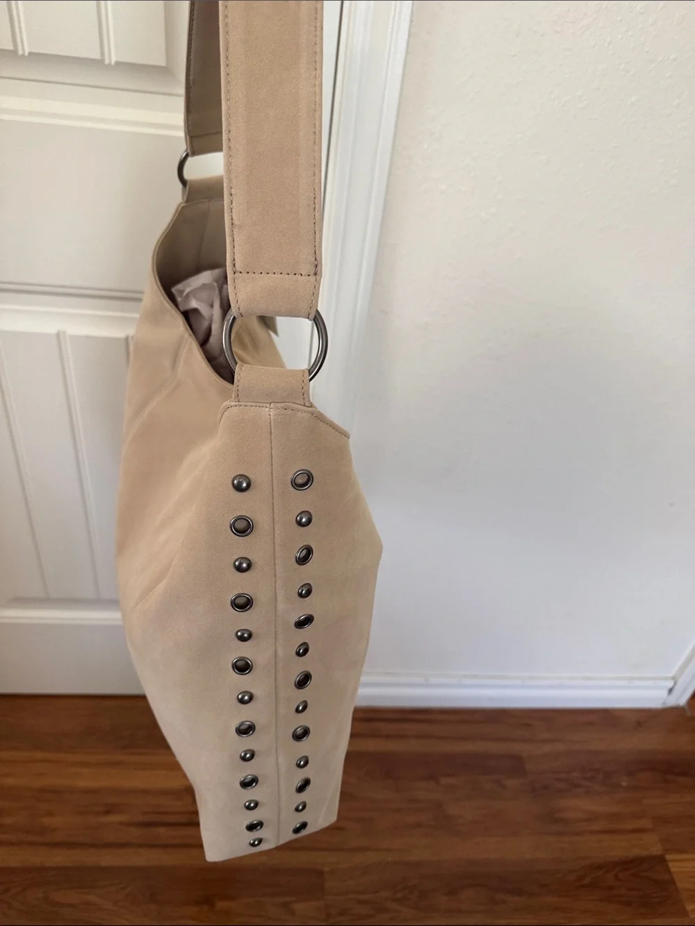 Neutral Taupe Women’s Shoulder Bag - Soft Hobo Style